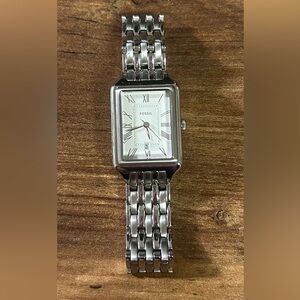 Raquel Three-Hand Date Silver-Tone Stainless Steel Watch